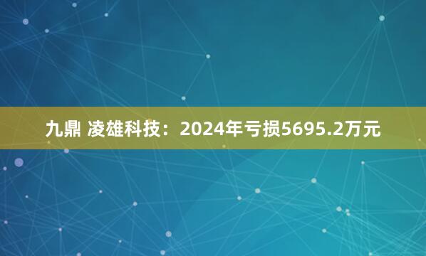 九鼎 凌雄科技：2024年亏损5695.2万元